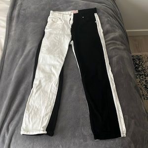 Revice black and white denim pant
